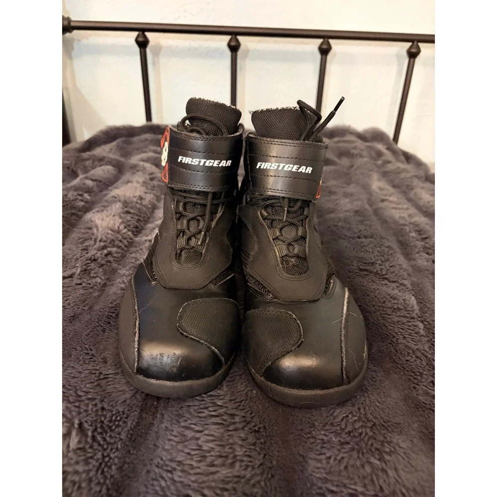 Firstgear Motorcycle Riding Boots Size 10 Black Biker Sport Touring Tactical